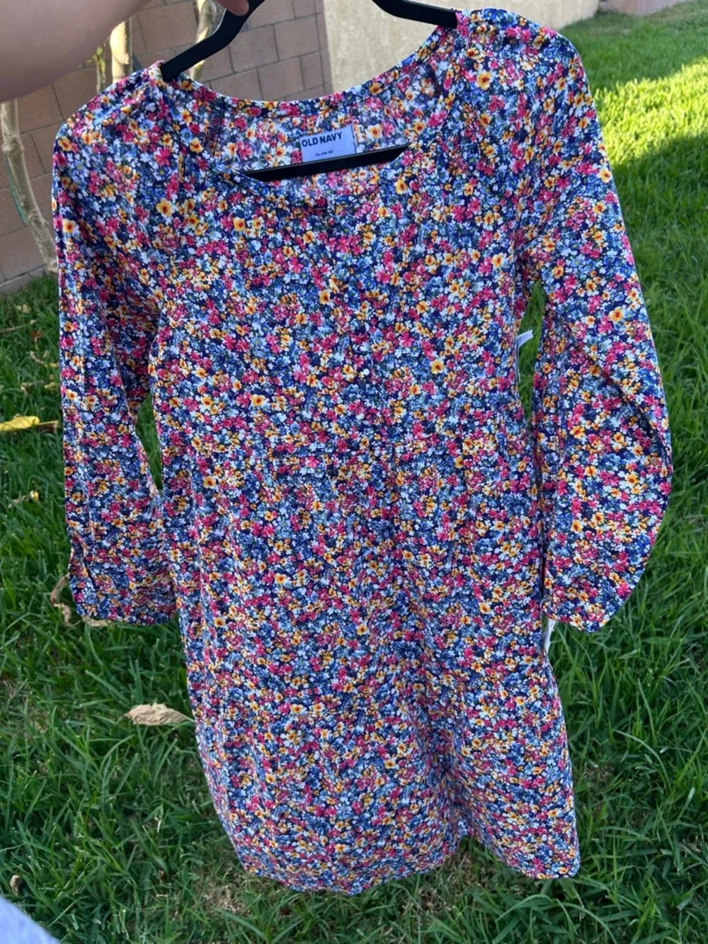 Old Navy Multicolor Floral Shift Dress with Pink, Yellow & Blue
